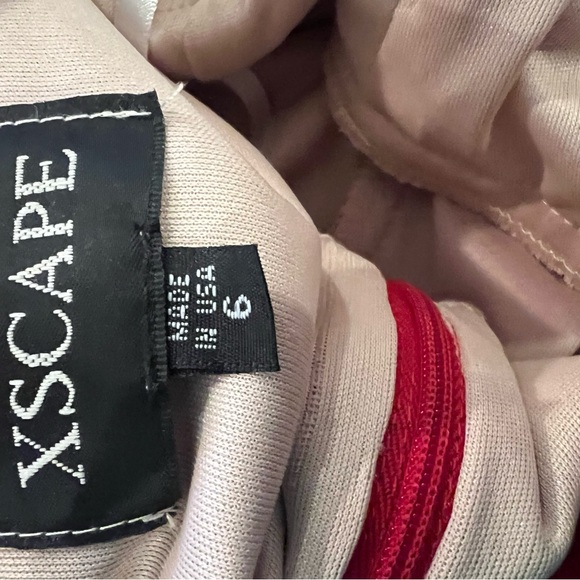 Xscape Red Floral Lace Asymmetrical Dress - Picture 7 of 7